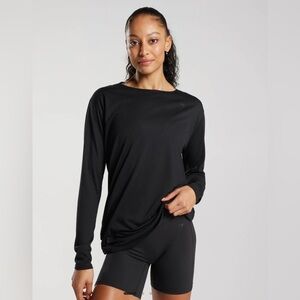 Gymshark Super Soft Black Long Sleeve Women's Top Size S
